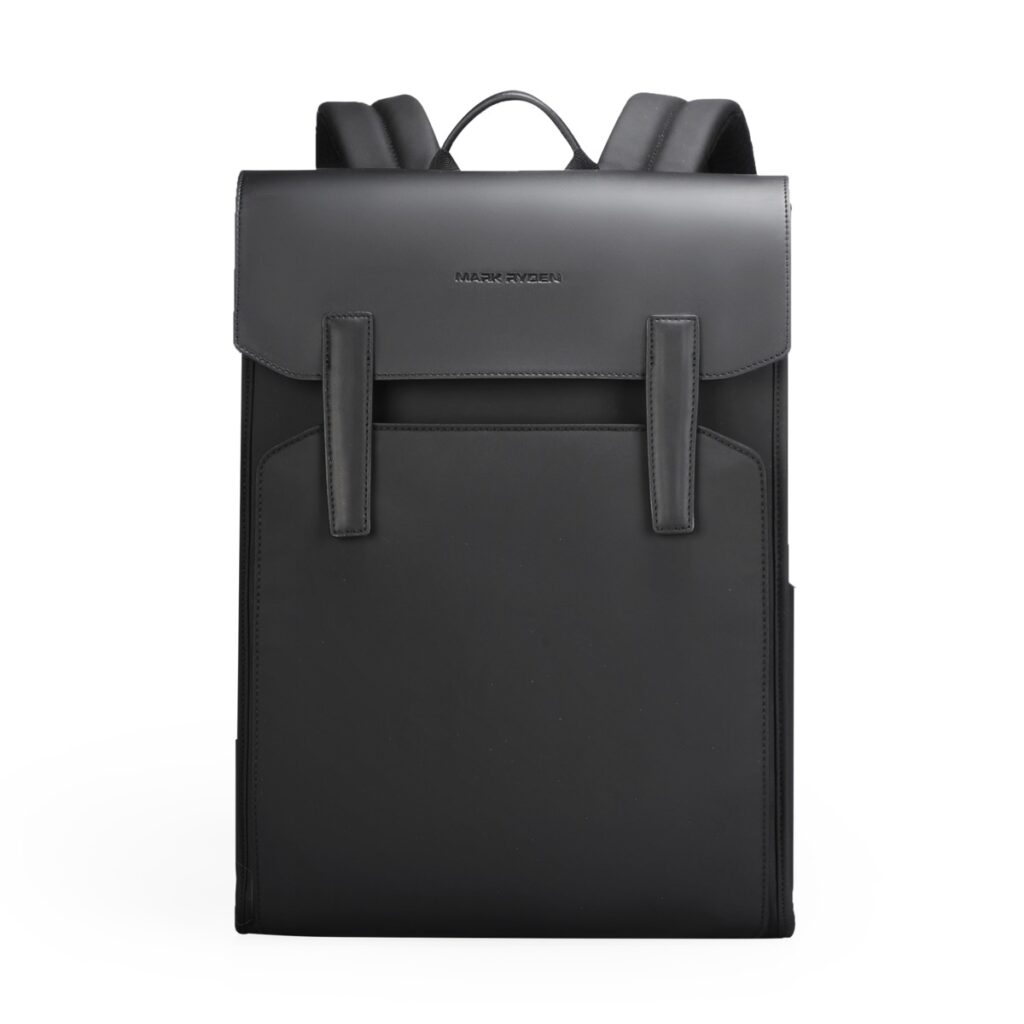 Balo laptop công sở nắp gập màu đen